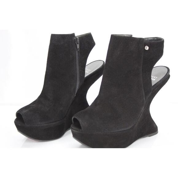 Stuart Weitzman Partna Sculpted Wedge Slide Pump Sandal Booties SZ 8.5 New $465 - Picture 12 of 12